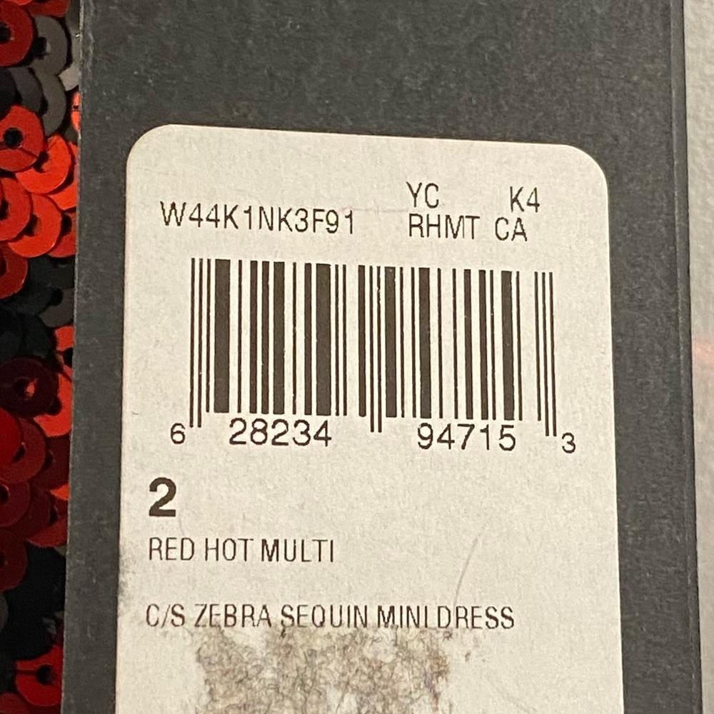 GUESS, Y2K Red Sequin Dress NWT, size 2 - Picture 5 of 5
